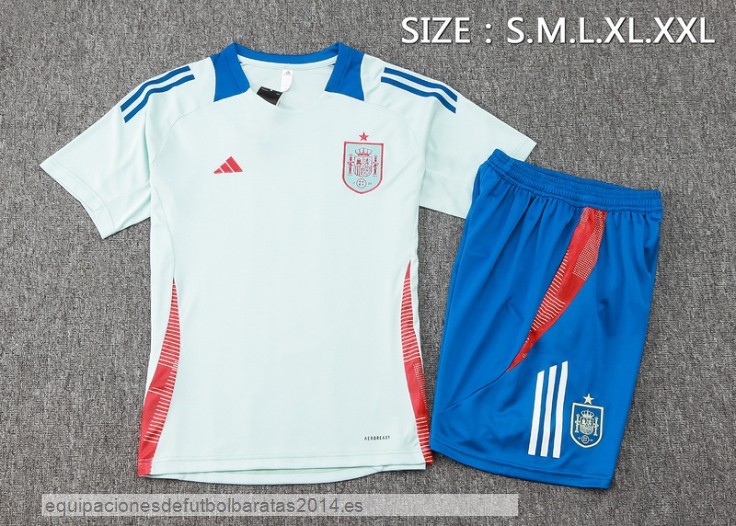 Nuevo Entrenamiento Conjunto Completo Espana 2024 Azul Baratas